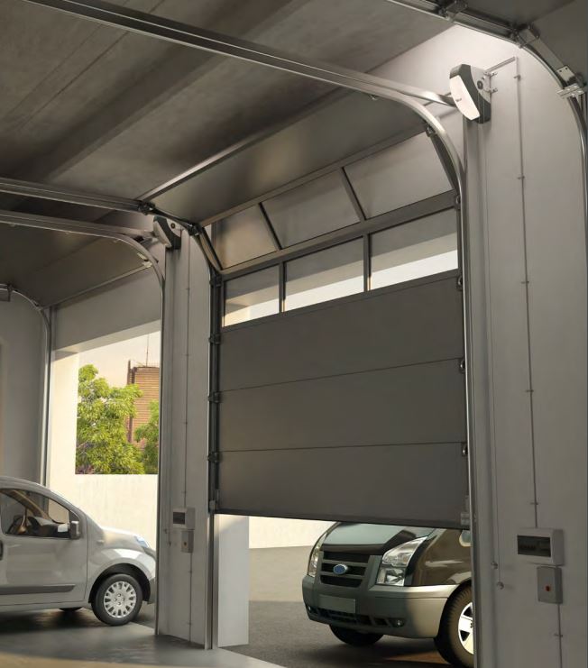 Installation porte sectionnelle